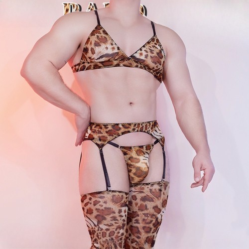 Body calza leopardato olio